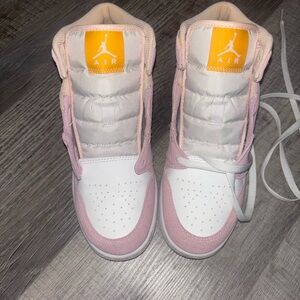Jordan Women's Sneakers in Pink and White